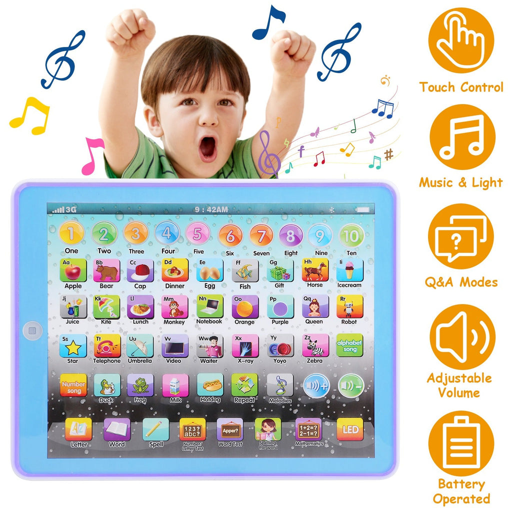 Educational Learning Study Tablet Pad Gift for Aged 2 3 4 5 6 7 Girls Boys