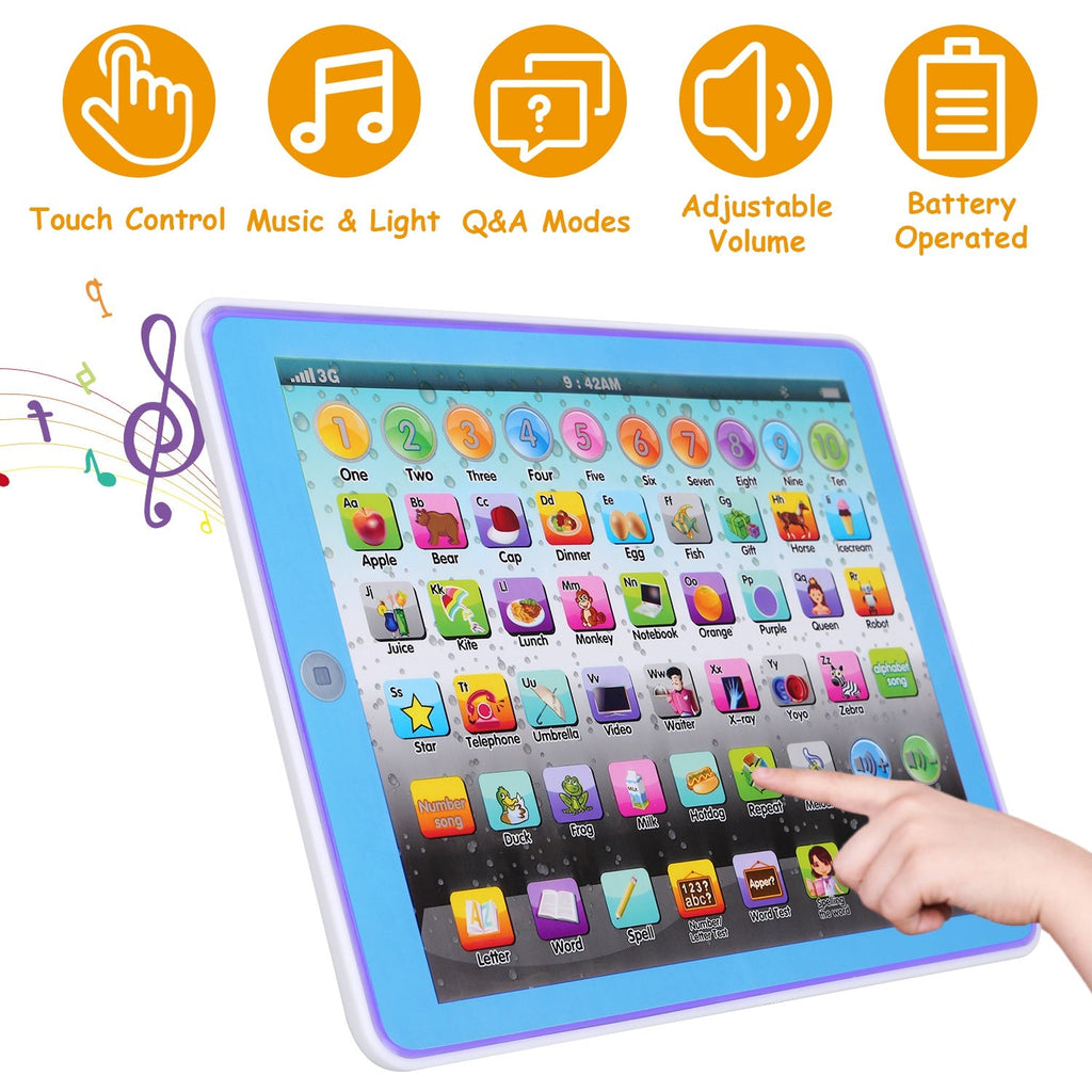 Educational Learning Study Tablet Pad Gift for Aged 2 3 4 5 6 7 Girls Boys