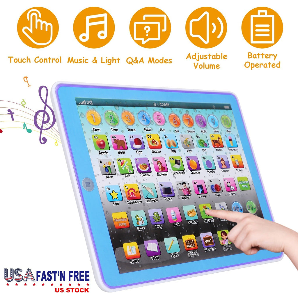 Educational Learning Study Tablet Pad Gift for Aged 2 3 4 5 6 7 Girls Boys