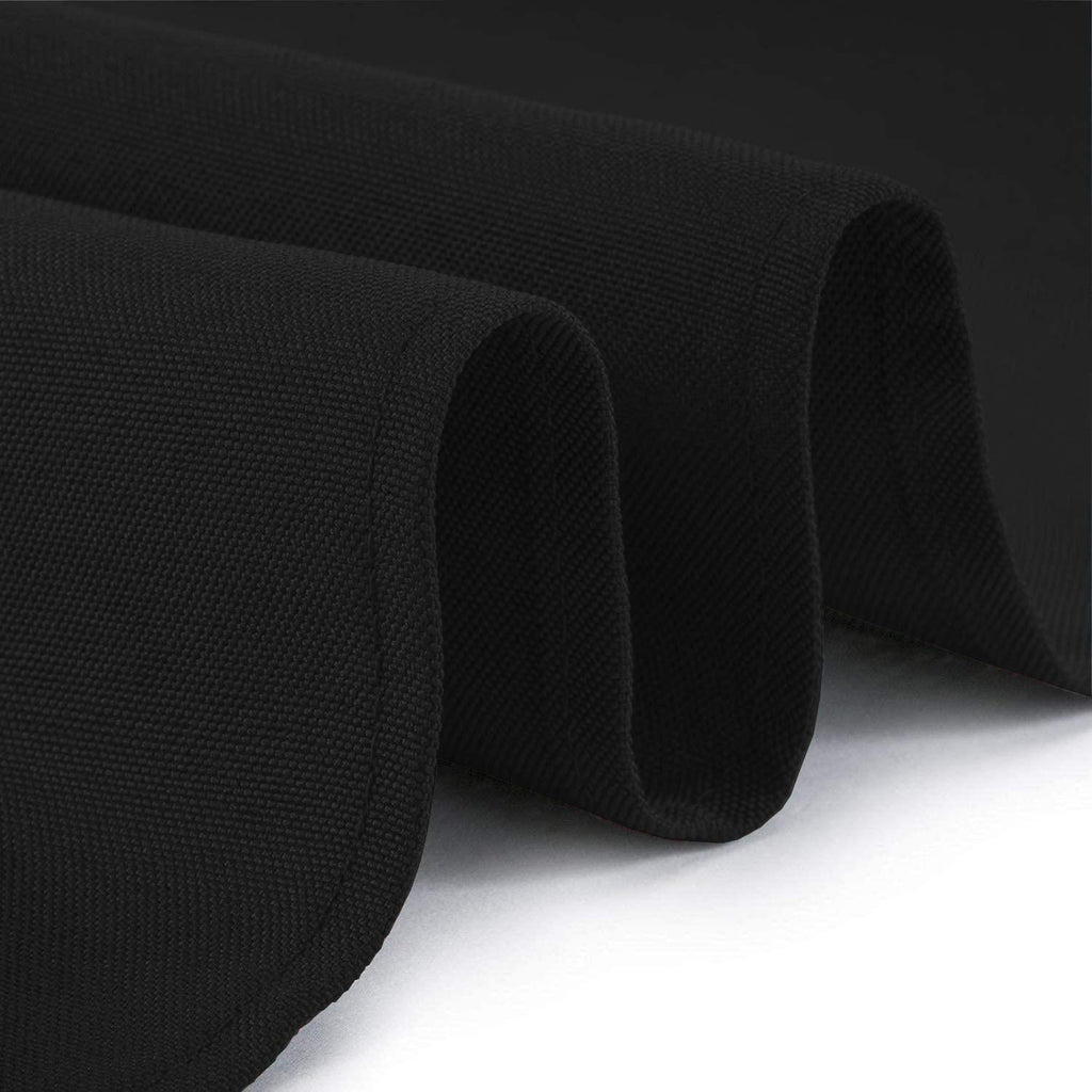 2 Pack Black Tablecloth 90x132 in 6 Ft Rectangle Table Polyester