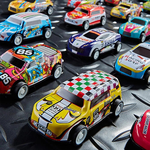 100Pcs Alloy Diecast Mini Cars Model Se Toys for Boys Sliding Inertia Pull Back Vehicle