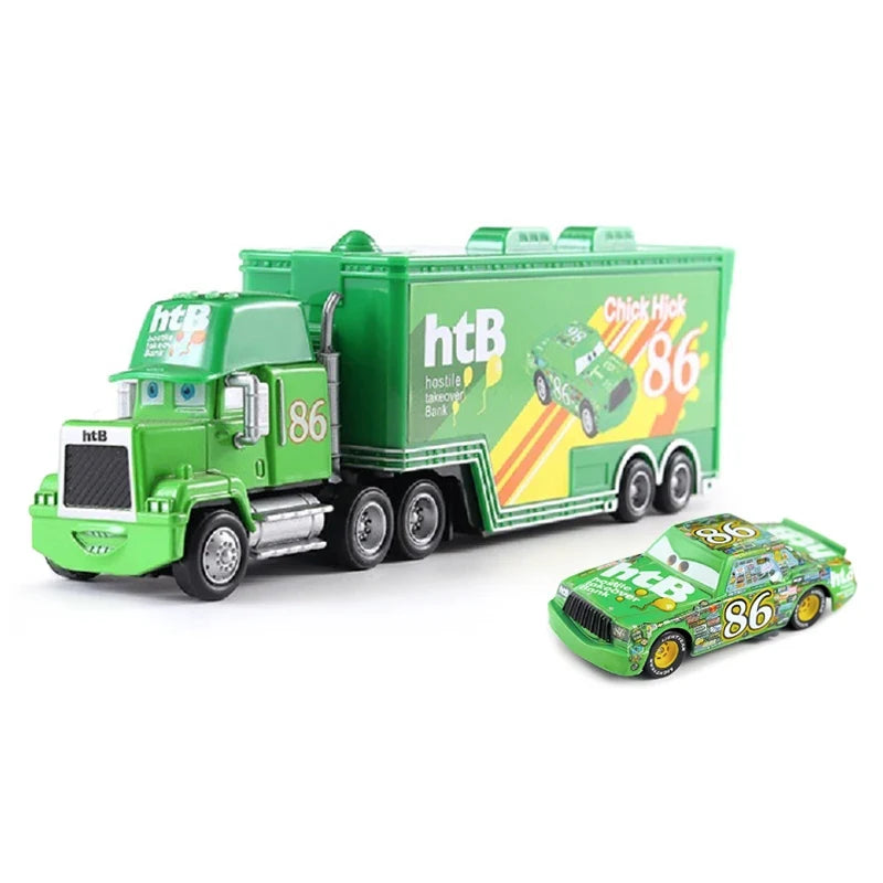 Cars 2 Mack Truck Pixar Racing Car Lightning McQueen Jackson Storm Car 3 Truck Set Metal Toy Model Cars
