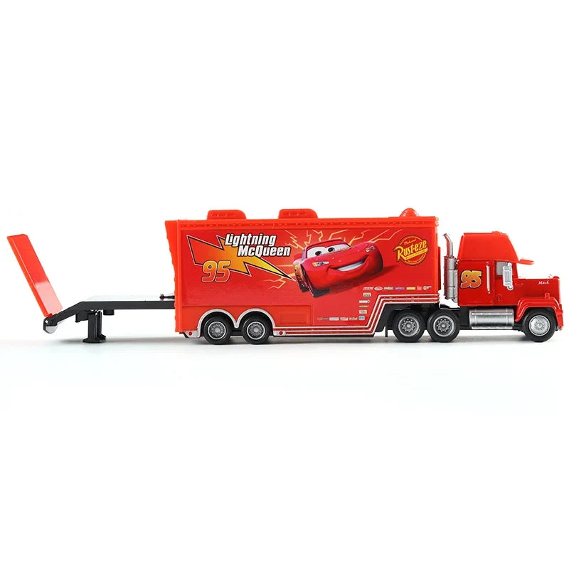 Cars 2 Mack Truck Pixar Racing Car Lightning McQueen Jackson Storm Car 3 Truck Set Metal Toy Model Cars