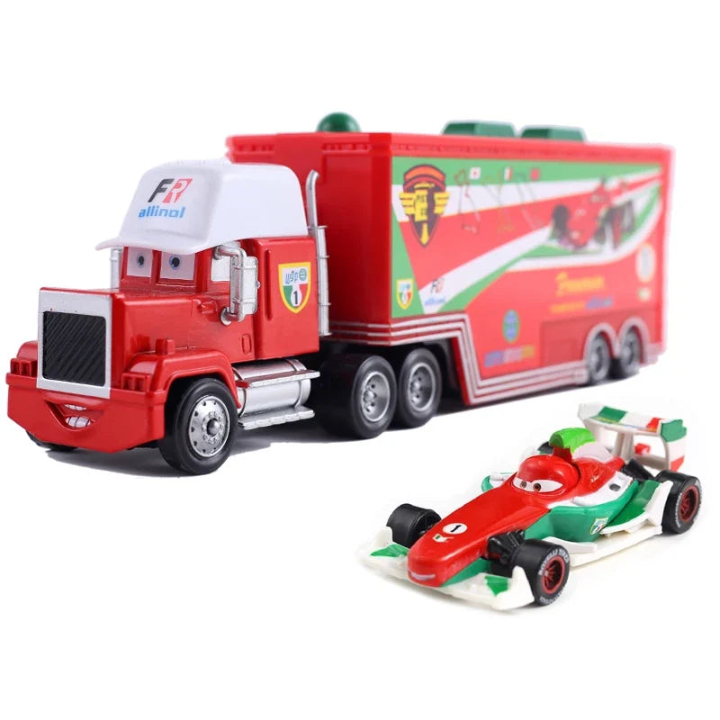 Cars 2 Mack Truck Pixar Racing Car Lightning McQueen Jackson Storm Car 3 Truck Set Metal Toy Model Cars