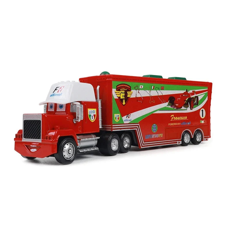 Cars 2 Mack Truck Pixar Racing Car Lightning McQueen Jackson Storm Car 3 Truck Set Metal Toy Model Cars