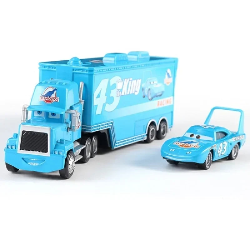 Cars 2 Mack Truck Pixar Racing Car Lightning McQueen Jackson Storm Car 3 Truck Set Metal Toy Model Cars