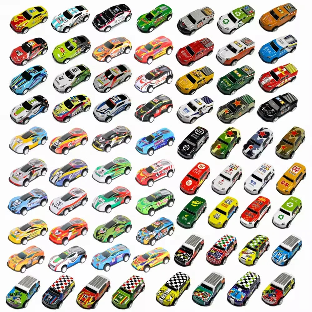 100Pcs Alloy Diecast Mini Cars Model Se Toys for Boys Sliding Inertia Pull Back Vehicle