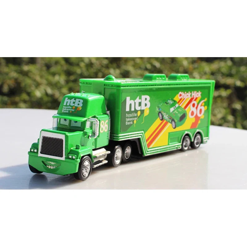 Cars 2 Mack Truck Pixar Racing Car Lightning McQueen Jackson Storm Car 3 Truck Set Metal Toy Model Cars