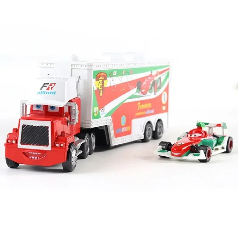 Cars 2 Mack Truck Pixar Racing Car Lightning McQueen Jackson Storm Car 3 Truck Set Metal Toy Model Cars