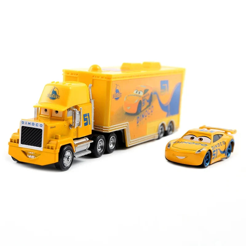 Cars 2 Mack Truck Pixar Racing Car Lightning McQueen Jackson Storm Car 3 Truck Set Metal Toy Model Cars