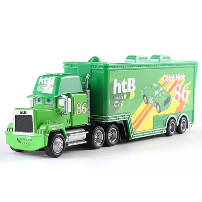 Cars 2 Mack Truck Pixar Racing Car Lightning McQueen Jackson Storm Car 3 Truck Set Metal Toy Model Cars