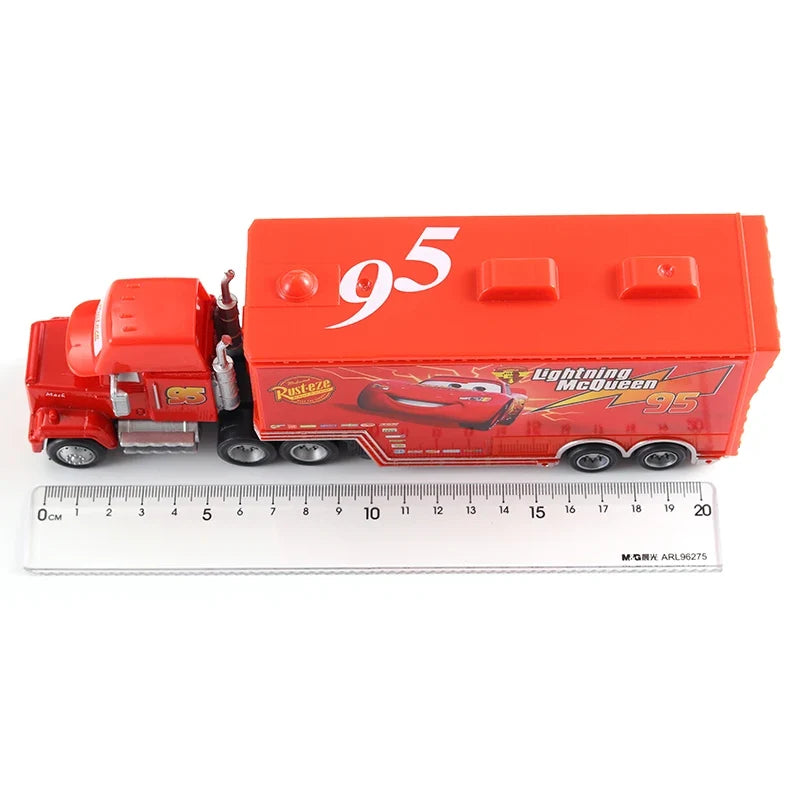 Cars 2 Mack Truck Pixar Racing Car Lightning McQueen Jackson Storm Car 3 Truck Set Metal Toy Model Cars