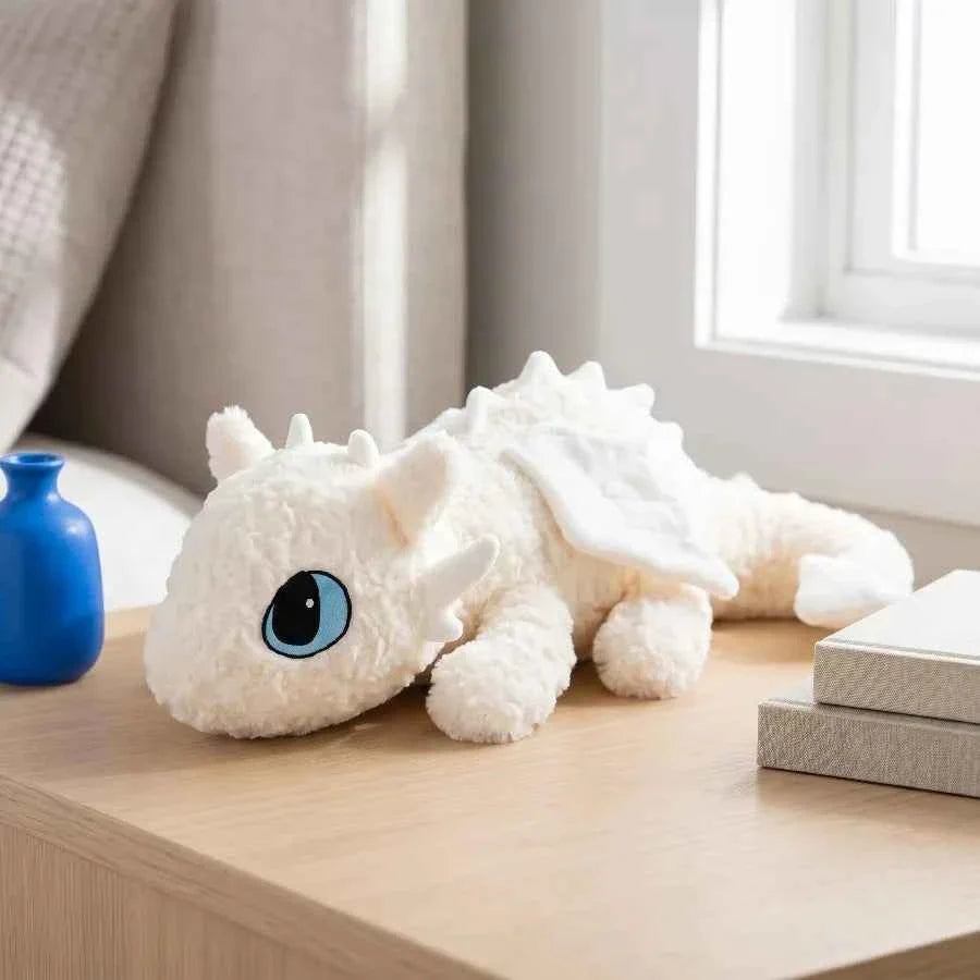 Cute White Dragon Plush Body Pillow