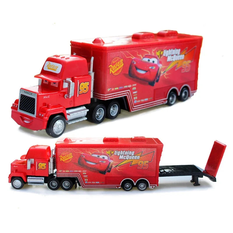 Cars 2 Mack Truck Pixar Racing Car Lightning McQueen Jackson Storm Car 3 Truck Set Metal Toy Model Cars