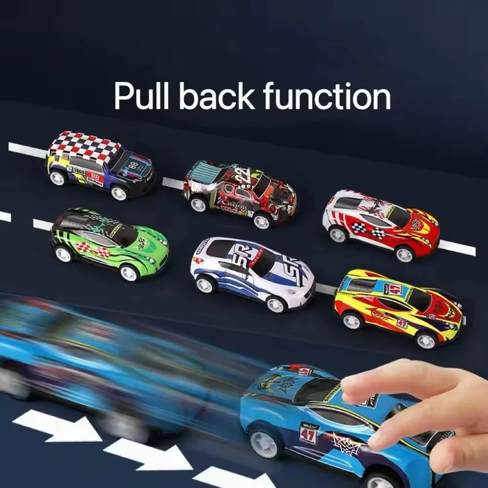 100Pcs Alloy Diecast Mini Cars Model Se Toys for Boys Sliding Inertia Pull Back Vehicle