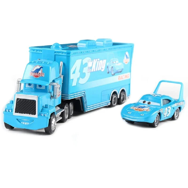Cars 2 Mack Truck Pixar Racing Car Lightning McQueen Jackson Storm Car 3 Truck Set Metal Toy Model Cars