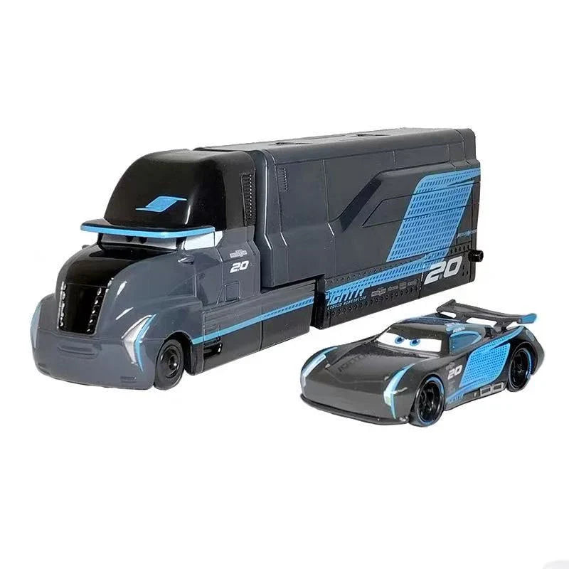 Cars 2 Mack Truck Pixar Racing Car Lightning McQueen Jackson Storm Car 3 Truck Set Metal Toy Model Cars