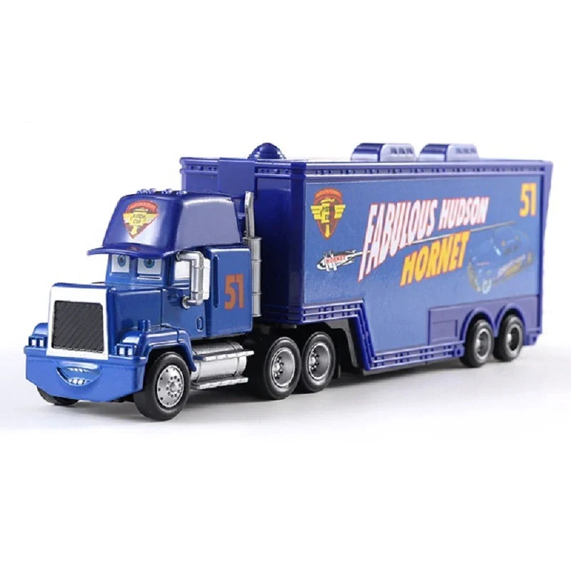 Cars 2 Mack Truck Pixar Racing Car Lightning McQueen Jackson Storm Car 3 Truck Set Metal Toy Model Cars