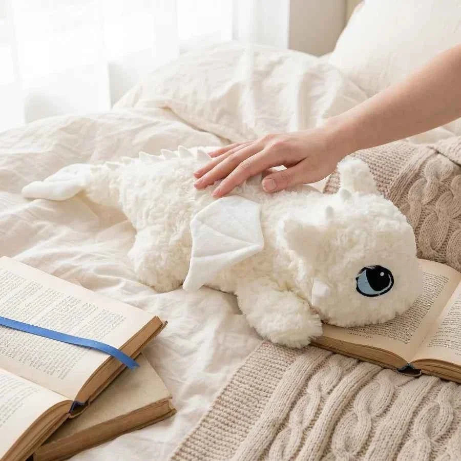 Cute White Dragon Plush Body Pillow