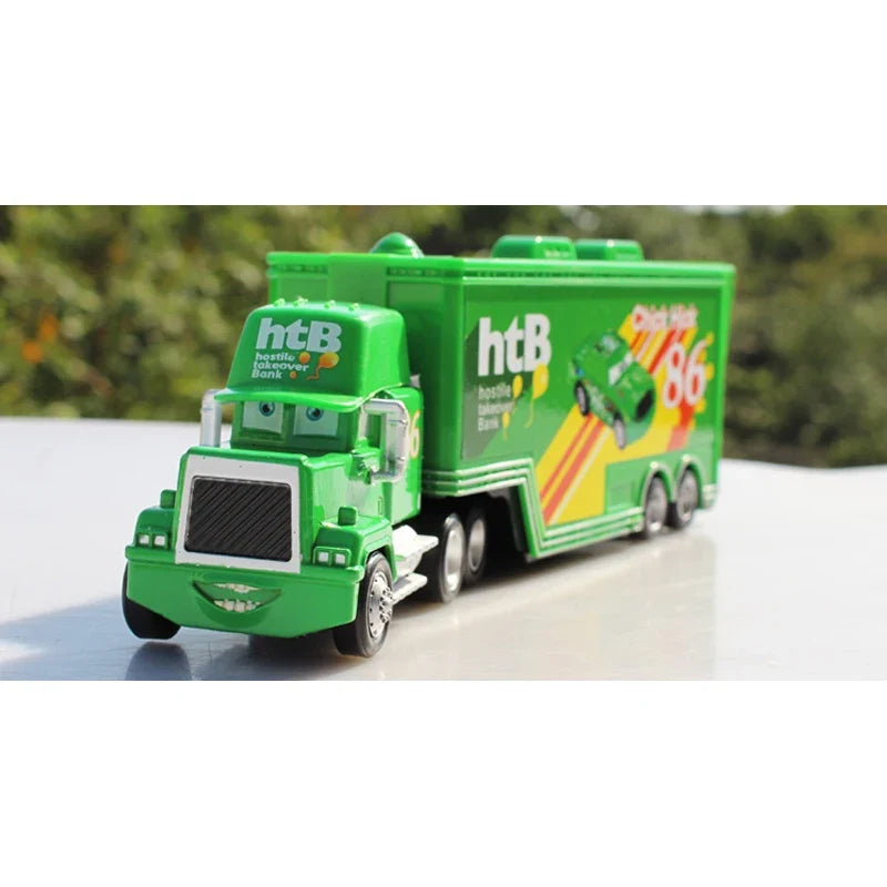 Cars 2 Mack Truck Pixar Racing Car Lightning McQueen Jackson Storm Car 3 Truck Set Metal Toy Model Cars