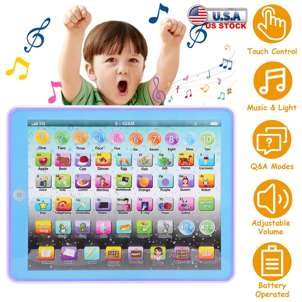 Educational Learning Study Tablet Pad Gift for Aged 2 3 4 5 6 7 Girls Boys