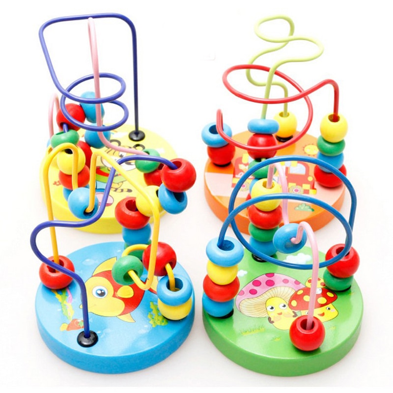 Baby Toddler Educational Toy Lovely Animals Round beads